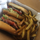 Chopped cheese and fries.